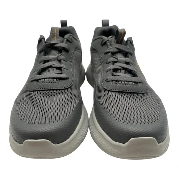 Skechers Running Shoes Men's Size 9.5 Charcoal Grey Lace Up Sneakers‎ 255149R